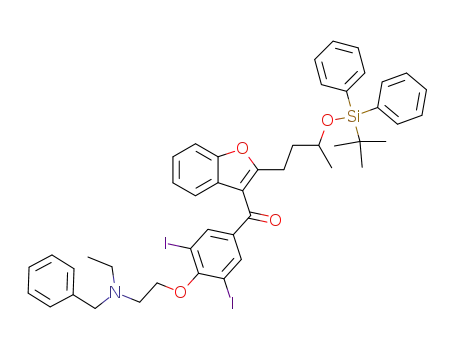 Methanone,
[2-[3-[[(1,1-dimethylethyl)diphenylsilyl]oxy]butyl]-3-benzofuranyl][4-[2-[eth
yl(phenylmethyl)amino]ethoxy]-3,5-diiodophenyl]-