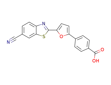 2-(4-carboxyphenyl)-5-(6-cyanobenzothiazol-2-yl)furan