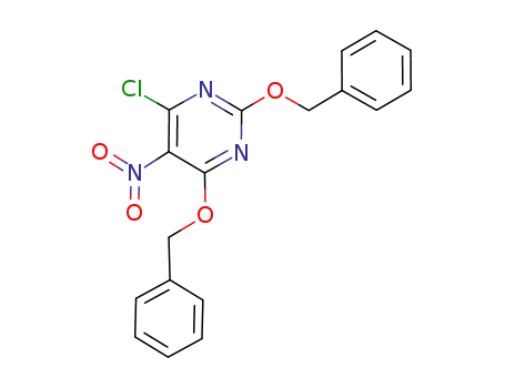 Molecular Structure of 99277-50-6 (2,4-bis(benzyloxy)-6-chloro-5-nitropyrimidine)