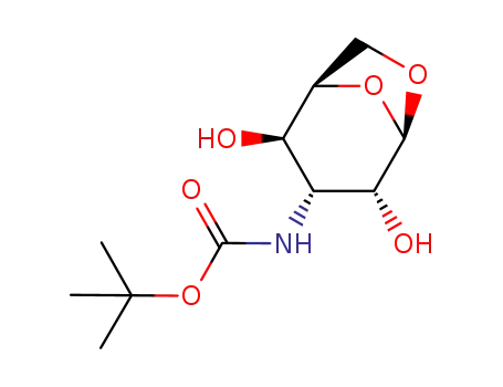 Molecular Structure of 228115-41-1 (.beta.-D-Gulopyranose, 1,6-anhydro-3-deoxy-3-(1,1-dimethylethoxy)carbonylamino-)