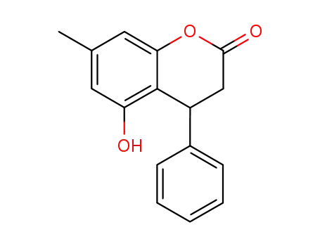 Molecular Structure of 101110-35-4 ((+/-)-5-hydroxy-7-methyl-4-phenyl-3,4-dihydrocoumarin)