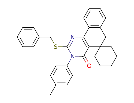 2-(benzylsulfanyl)-3-(4-methylphenyl)-5,6-dihydro-4(3H)-oxospiro(benzo[h]quinazoline-5,1'-cyclohexane)