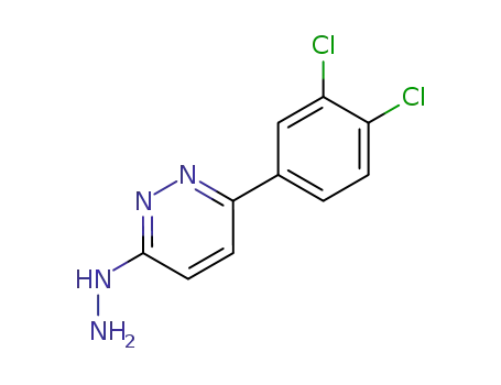 Molecular Structure of 60499-84-5 (3(2H)-Pyridazinone, 6-(3,4-dichlorophenyl)-, hydrazone)