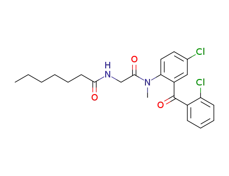 Heptanamide, N-(2-((4-chloro-2-(2-chlorobenzoyl)phenyl)methylamino)-2-oxoethyl)-