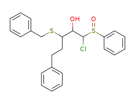 Molecular Structure of 273214-55-4 (1-benzenesulfinyl-3-benzylsulfanyl-1-chloro-5-phenyl-pentan-2-ol)