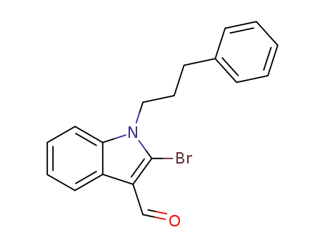 2-bromo-1-(3-phenyl-propyl)-1<i>H</i>-indole-3-carbaldehyde