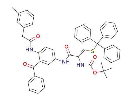 N-[3-benzoyl-4-[2-(3-methylphenyl)acetylamino]phenyl]-N<sup>α</sup>-tert-butyloxycarbonyl-S-tritylcysteinamide