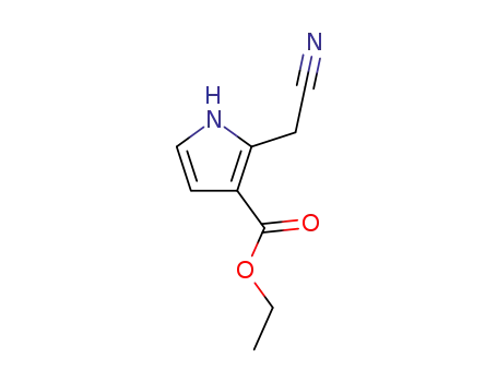 Molecular Structure of 67464-81-7 (Ethyl 2-(cyanoMethyl)-1H-pyrrole-3-carboxylate)
