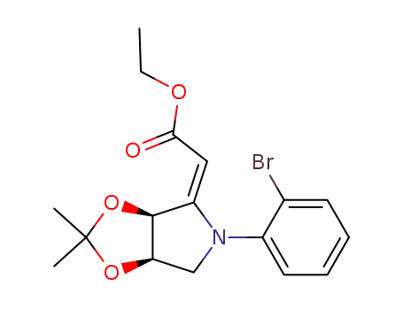[(3aS,6aR)-5-(2-Bromo-phenyl)-2,2-dimethyl-tetrahydro-[1,3]dioxolo[4,5-c]pyrrol-(4E)-ylidene]-acetic acid ethyl ester