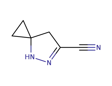 Molecular Structure of 194468-44-5 (4,5-Diazaspiro[2.4]hept-5-ene-6-carbonitrile)