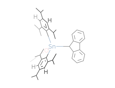 Molecular Structure of 142799-39-1 (Stannane, 9H-fluoren-9-ylmethoxybis[2,4,6-tris(1-methylethyl)phenyl]-)