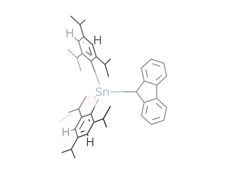 Molecular Structure of 142799-39-1 (Stannane, 9H-fluoren-9-ylmethoxybis[2,4,6-tris(1-methylethyl)phenyl]-)