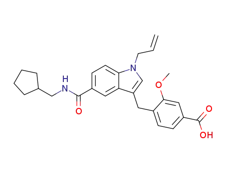4-<<5-<(cyclopentylmethyl)carbamoyl>-1-(2-propanyl)indol-3-yl>methyl>-3-methoxybenzoic acid