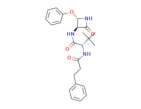 (3S,4S)-3-[2S-2-(3-phenylpropionoyl)amino-2-t-butyl-acetamido]-4-phenoxy-azetidin-2-one