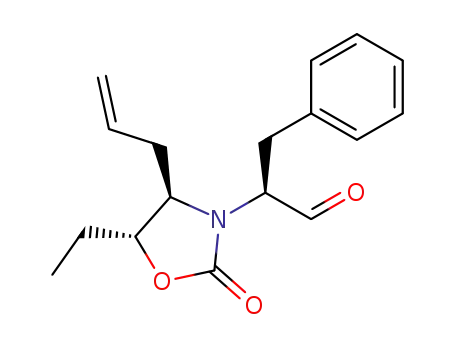 (4R,5R,6S)-2-(4-allyl-5-ethyl-2-oxo-oxazolidin-3-yl)-3-phenyl-propionaldehyde