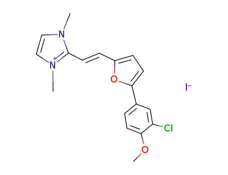 trans-2-[2-[5-(3-chloro-4-methoxyphenyl)furan-2-yl]vinyl]-1,3-dimethylimidazolium iodide