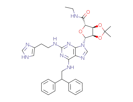 1-Deoxy-1-[6-[(2,2-diphenylethyl)amino]-2-[[2-(1H-imidazol-4-yl)ethyl]amino]-9H-purin-9-yl]-N-ethyl-2,3-O-(1-methylethylidene)-β-D-ribofuranuronamide