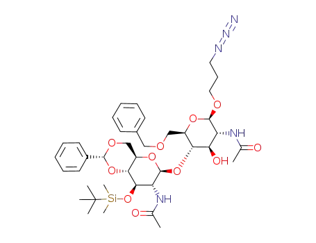 N-[(2R,4aR,6S,7R,8R,8aR)-6-[(2R,3S,4R,5R,6R)-5-Acetylamino-6-(3-azido-propoxy)-2-benzyloxymethyl-4-hydroxy-tetrahydro-pyran-3-yloxy]-8-(tert-butyl-dimethyl-silanyloxy)-2-phenyl-hexahydro-pyrano[3,2-d][1,3]dioxin-7-yl]-acetamide