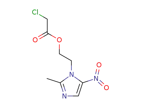 Molecular Structure of 90102-74-2 (Acetic acid, chloro-, 2-(2-methyl-5-nitro-1H-imidazol-1-yl)ethyl ester)