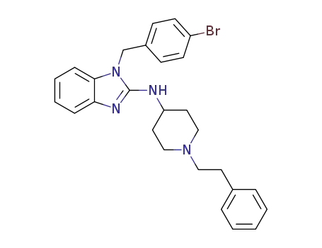 Molecular Structure of 98244-98-5 ([1-(4-Bromo-benzyl)-1H-benzoimidazol-2-yl]-(1-phenethyl-piperidin-4-yl)-amine)