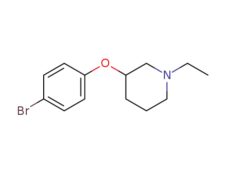 Molecular Structure of 690264-62-1 (3-(4-bromo-phenoxy)-1-ethyl-piperidine)