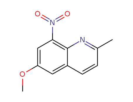 Quinoline, 6-methoxy-2-methyl-8-nitro-
