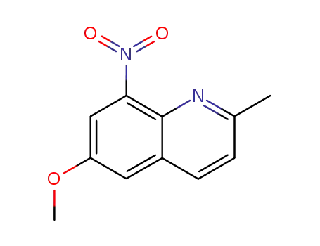 Molecular Structure of 54232-06-3 (6-methoxy-2-methyl-8-nitroquinoline)