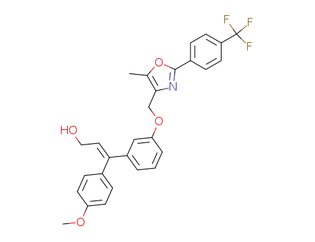 (E)-3-(4-Methoxy-phenyl)-3-{3-[5-methyl-2-(4-trifluoromethyl-phenyl)-oxazol-4-ylmethoxy]-phenyl}-prop-2-en-1-ol