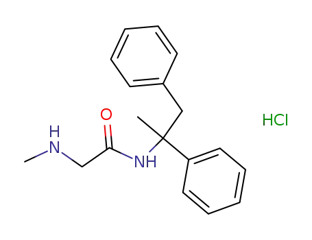 Acetamide, 2-(methylamino)-N-(1-methyl-1,2-diphenylethyl)-,
monohydrochloride