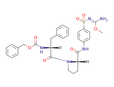 {(R)-2-[(S)-2-(4-{[1-Amino-1-methoxy-meth-(Z)-ylidene]-sulfamoyl}-phenylcarbamoyl)-pyrrolidin-1-yl]-1-benzyl-2-oxo-ethyl}-carbamic acid benzyl ester