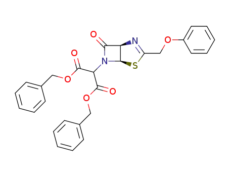 2-((1R,5R)-7-Oxo-3-phenoxymethyl-4-thia-2,6-diaza-bicyclo[3.2.0]hept-2-en-6-yl)-malonic acid dibenzyl ester