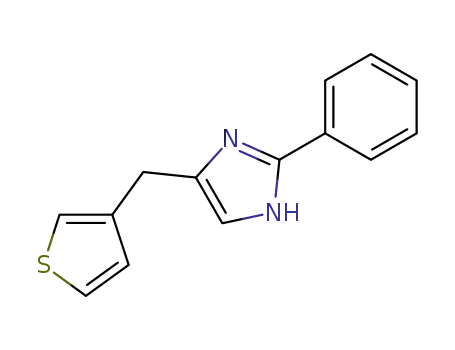 Molecular Structure of 121149-51-7 (2-Phenyl-4-(3-thienylmethyl)-1H-imidazole)