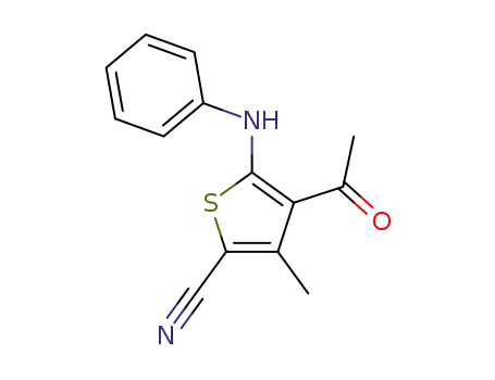 2-Thiophenecarbonitrile, 4-acetyl-3-methyl-5-(phenylamino)-