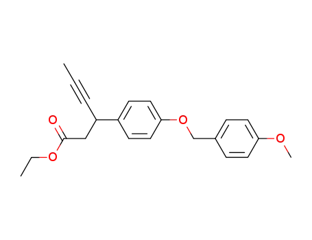 (+/-)-ethyl 3-(4-((4-methoxybenzyl)oxy)phenyl)hex-4-ynoate
