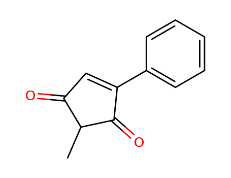 Molecular Structure of 56542-38-2 (Methyl-2 phenyl-4 cyclopenten-4 dion-1.3)