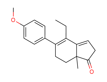 1H-Inden-1-one,4-ethyl-2,6,7,7a-tetrahydro-5-(4-methoxyphenyl)-7a-methyl-
