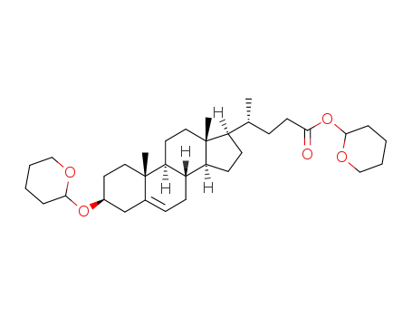 Molecular Structure of 120876-14-4 (3β-(Tetrahydropyranyloxy)chol-5-en-24-oic acid 24-tetrahydropyranyl ester)