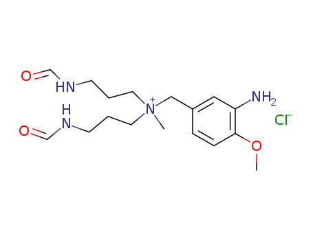 Molecular Structure of 40948-32-1 ((3-amino-4-methoxybenzyl)bis[3-(formylamino)propyl]methylammonium chloride)
