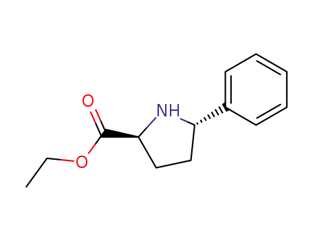 Molecular Structure of 166941-66-8 ((2S,5S)-Ethyl 5-phenylpyrrolidine-2-carboxylate)