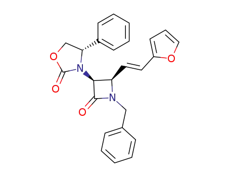 1-benzyl-3β-[4(S)-phenyloxazolidin-2-one-3-yl]-4β-[2-(2-furyl)ethenyl]-azetidin-2-one