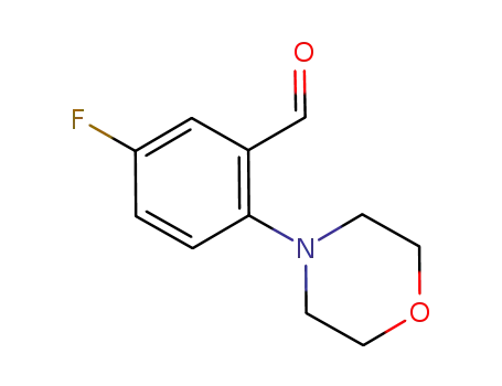 Molecular Structure of 883535-68-0 (5-FLUORO-2-(N-MORPHOLINO)-BENZALDEHYDE)