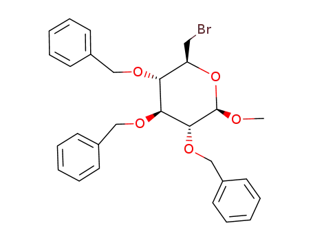 methyl tri-<i>O</i>-benzyl-6-bromo-β-<i>D</i>-6-deoxy-glucopyranoside