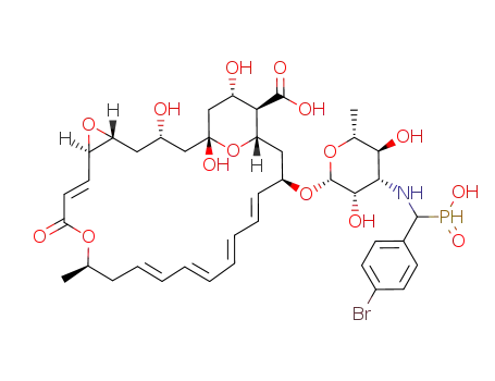 Molecular Structure of 1108187-87-6 (N-(α-hydrophosphoryl-4-bromobenzyl)pimaricin)