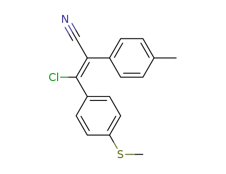 3-chloro-3-(4-methylsulfanyl-phenyl)-2-<i>p</i>-tolyl-acrylonitrile