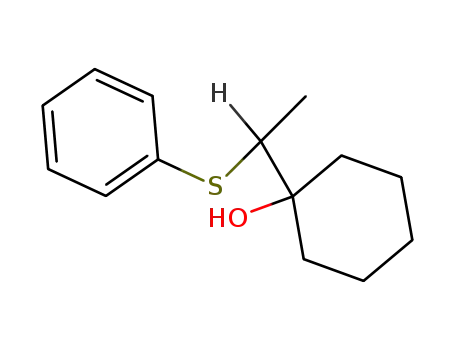 Molecular Structure of 56819-80-8 (Cyclohexanol, 1-[1-(phenylthio)ethyl]-)