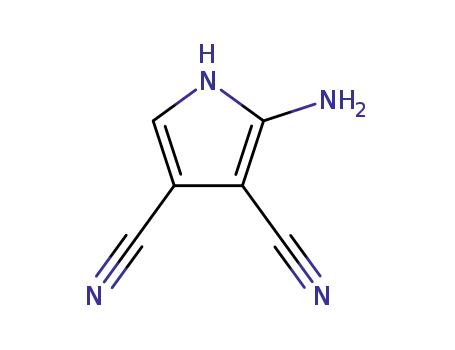 Molecular Structure of 77446-35-6 (1H-Pyrrole-3,4-dicarbonitrile, 2-amino-)