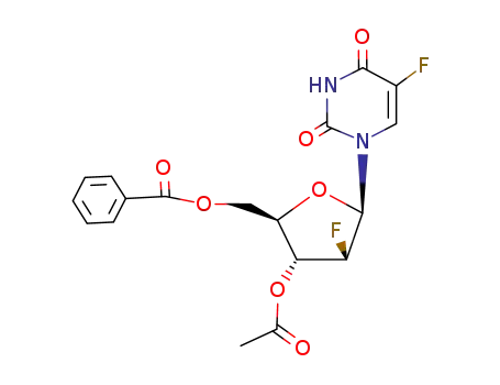 1-(<i>O</i><sup>3</sup>-acetyl-<i>O</i><sup>5</sup>-benzoyl-2-fluoro-β-<i>D</i>-2-deoxy-arabinofuranosyl)-5-fluoro-1<i>H</i>-pyrimidine-2,4-dione