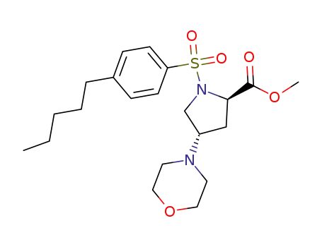 (2R,4S)-4-Morpholin-4-yl-1-(4-pentyl-benzenesulfonyl)-pyrrolidine-2-carboxylic acid methyl ester