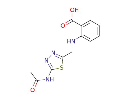 Benzoic acid, 2-[[[5-(acetylamino)-1,3,4-thiadiazol-2-yl]methyl]amino]-