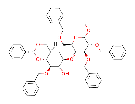 Methyl (3-O-benzyl-4,6-O-benzylidene-5a-carba-β-D-glucopyranosyl)-(1->4)-2,3,6-tri-O-benzyl-α-D-glucopyranoside